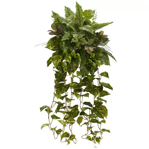 nearly natural Mixed Greens Hanging Artificial Plant (Set of 2)