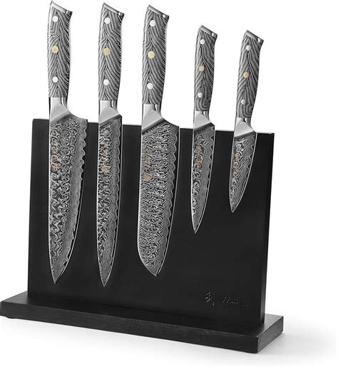 Amazon.com: Wakoli Knife Block Sets, 5 Pieces Chef Knife Set with Block ...