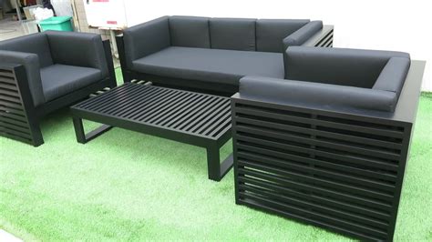 Luxury Metal Aluminum Frame Sectional Sofa Patio Outdoor Garden ...