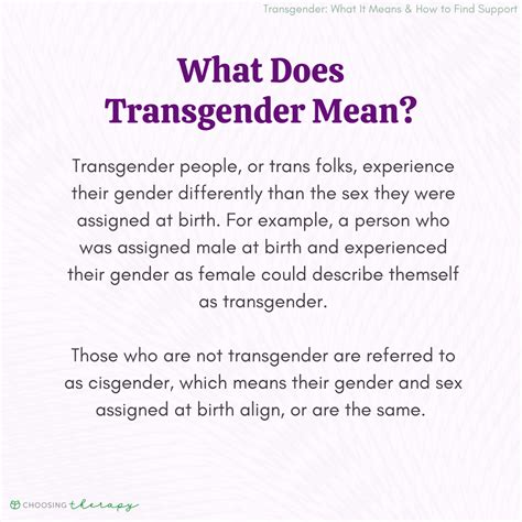 What Does It Mean to Be Transgender?