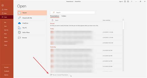 Image result for Recover Unsaved PowerPoint