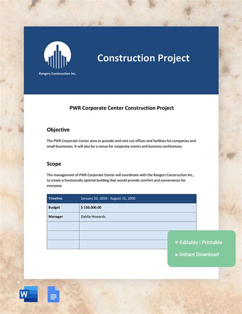 Image result for Construction Scope of Work Example