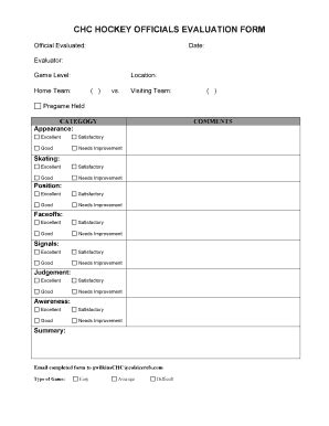 CHC Hockey Officials Evaluation Form 2014-2026 - Fill and Sign ...