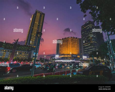 Jakarta, Indonesia - May 10th, 2024. A view of Bundaran HI Jakarta at ...