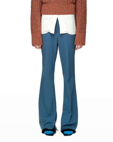 FRAME Mini Leopard Bootcut Trousers | Neiman Marcus