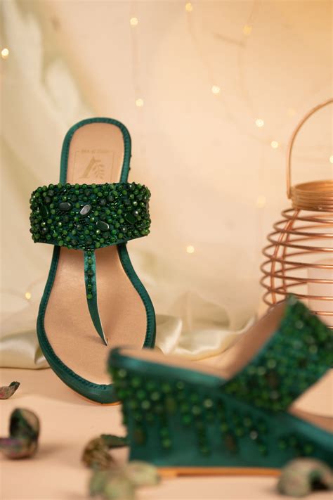 Samara Green Wedges – House Of Vian