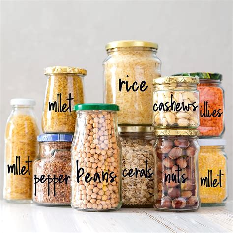 Buy 8 Sheets Alphabet Number Stickers, Script Pantry Labels, Self ...