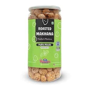 Heeralal's Roasted Pudina Masala Makhana | 80Gm | Makhana | Healthy ...