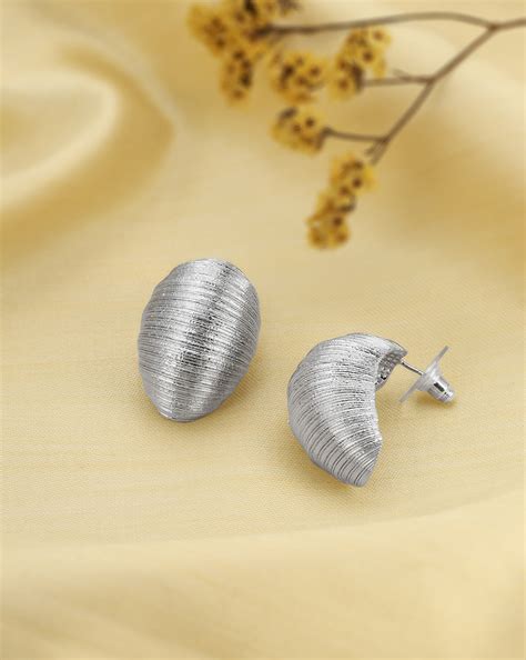 Premium Silver Plated Half Hoop Earring – Carlton London Online