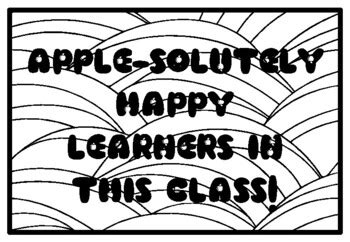 APPLE-SOLUTELY HAPPY LEARNERS IN THIS CLASS! Fall Apple Activity ...