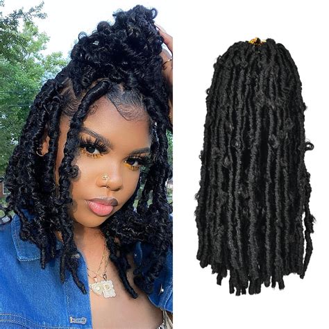 Buy ISWEETButterfly Locs Crochet Hair 8 Packs 96 Strands - 12 Inch #1B ...