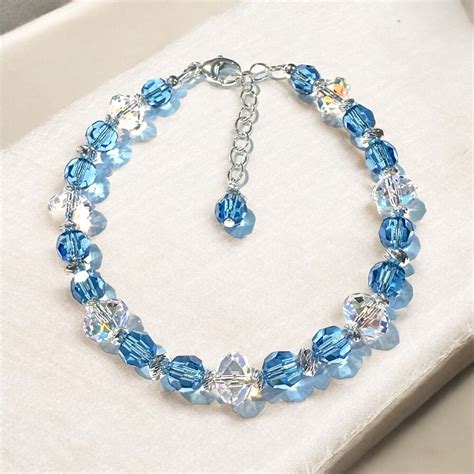 Swarovski Cool Blue Crystal Bracelet Kit | Crystal Bracelet – Too Cute ...