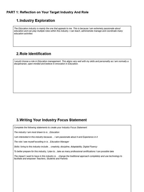 Personal Mission Statement Worksheet Example | PDF | Creativity | Innovation