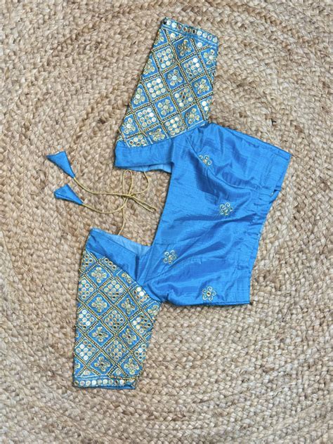 Blue Ready to Wear Blouse – Manya Clothing
