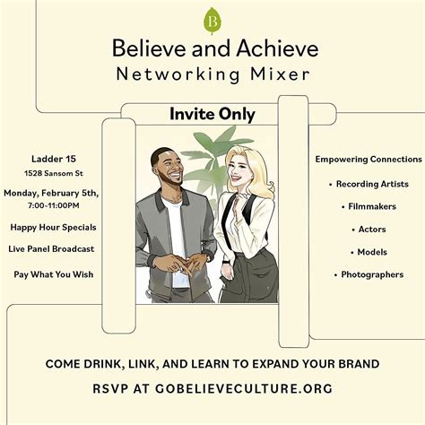 Believe and Achieve Networking Mixer, Ladder 15, Philadelphia, 5 ...