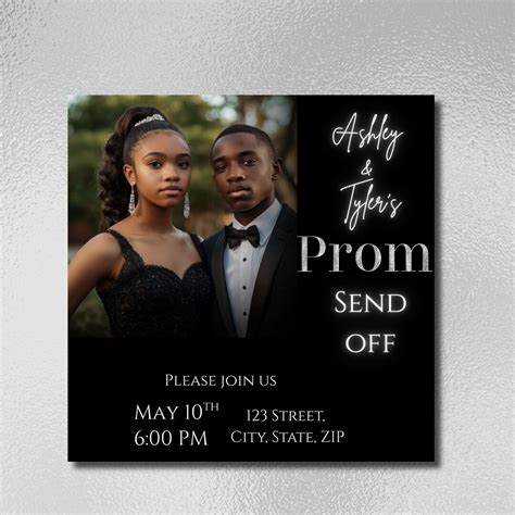 Prom Send-off Invitation Template • Editable in Canva • Digital Prom ...