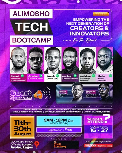 Alimosho Tech Bootcamp , Ipaja Ayobo, Lagos, 11 August 2025 | AllEvents