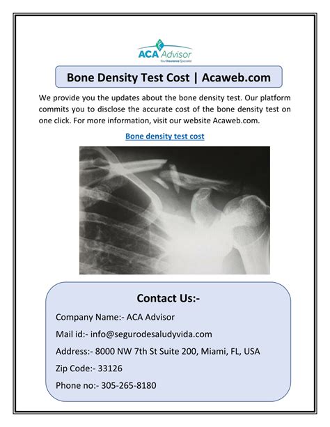 Bone Density Test Cost