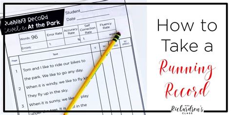 Image result for Running Record Example First Grade