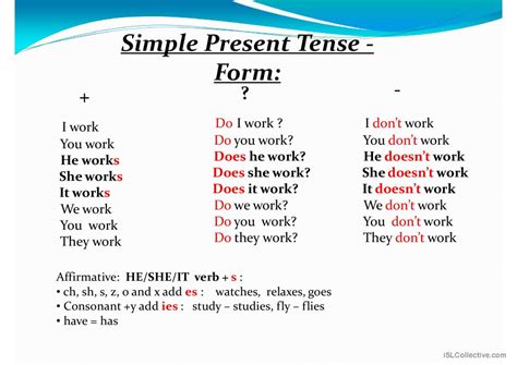 Simple Present Tense - Form and Use…: English ESL powerpoints
