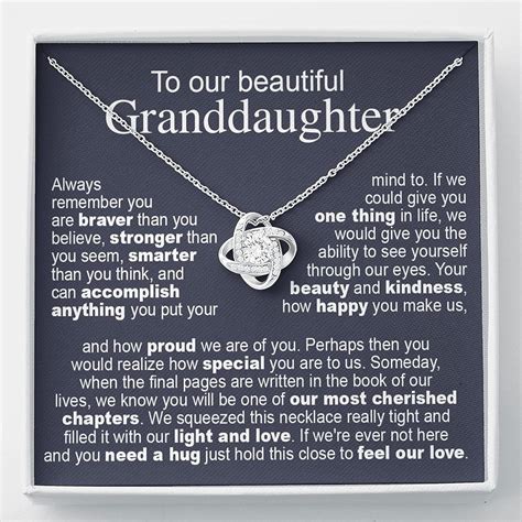 To Our Granddaughter Necklace From Grandparents - Gifts From Grandma ...