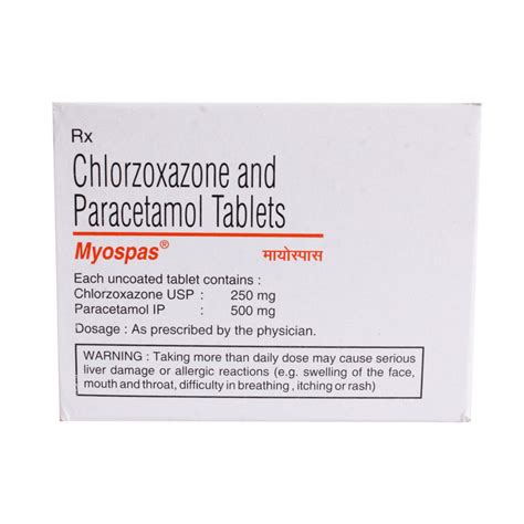 MYOSPAS 500+250MG TABLET Price, Uses, Side Effects, Composition ...