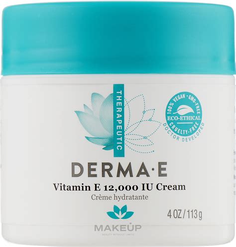 Therapeutic Topicals Vitamin E 12 000 IU Cream Derma E Vitamin E Moisturizer | Makeup.jp