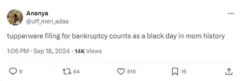 Tupperwares bankruptcy triggers memes as X users share memories of ...