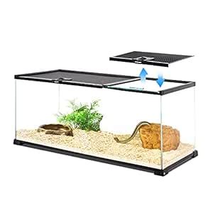 REPTI ZOO Reptile Glass Terrarium Tank 30" x 12" x 12" Dual Top Sliding ...