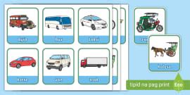 Mga Sasakyan Sa Pilipinas | Kinder | Twinkl