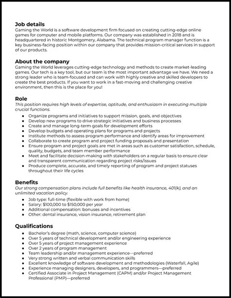 Image result for Program Manager Job Description