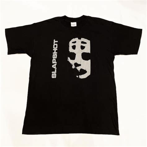 Deadstock!! Made in USA 1990s SLAPSHOT band print T-shirt (size L ...