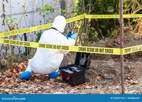 Forensic Science Specialist Working On Human Remains Identification ...
