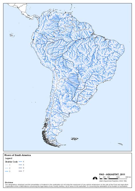 Outline Map South America River