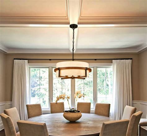 Rustic Drum Chandelier for Dining Room - 4 Lights | Claxy