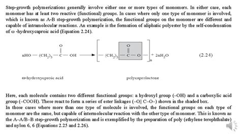 Image result for Step-growth Polymerization Examples