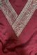 Maroon Soft Silk Kurti Fabric with Banarasi Border