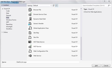 Image result for C# Create aspx Web Form