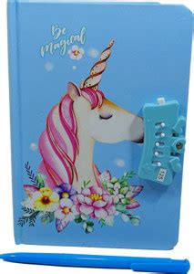 Johnnie Boy Unicorn pony personal secret designer lock diary with ...