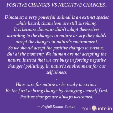 POSITIVE CHANGES VS NEGAT... | Quotes & Writings by Prafull Kumar Suman ...