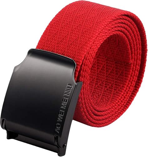 Buy moonsix Nylon Web Belts for Men,Solid Color Military Style 1.5 Wide ...