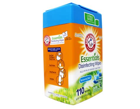 ARM & HAMMER Essentials Disinfecting Wipes, Renewing Rain, 110ct, 2 ...