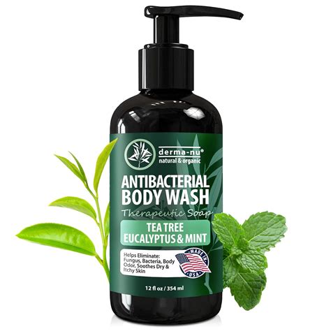 Amazon.com : Derma-Nu Therapeutic Antibacterial Soap & Tea Tree Body ...