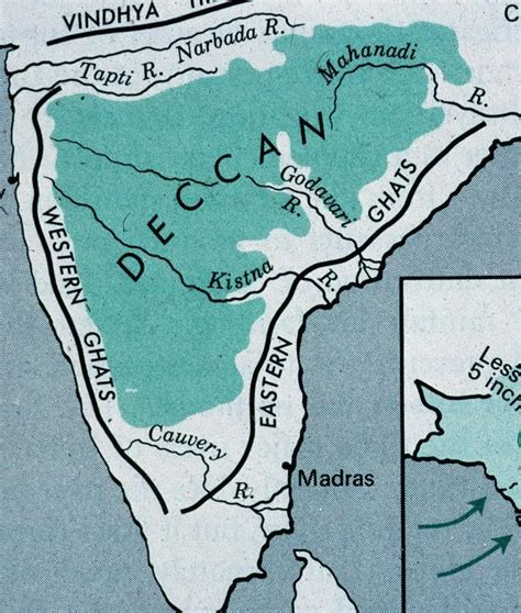 It is a large triangular plateau bounded by the Vindhyas to the north ...