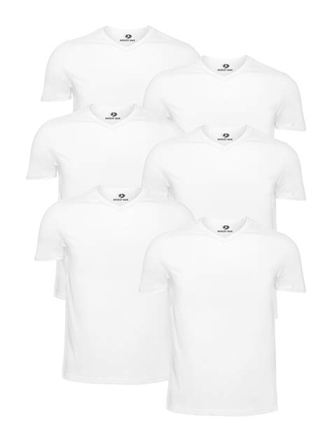 Mossy Oak Men’s Essential V Neck White Undershirt Breathable Cotton ...