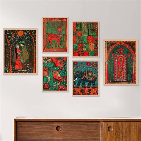 ARTELLY Madhubani Paintings For Wall Decoration - Framed Traditional ...