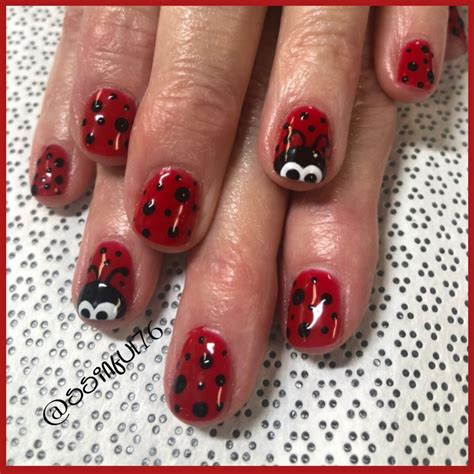 Pin on Nails | Ladybug nails, Fake nails designs, Gel nails diy