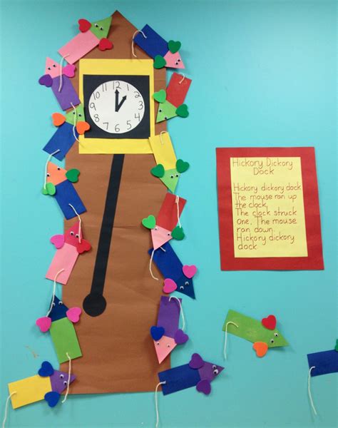 Hickory Dickory Dock/ Nursery Rhymes | Nursery rhymes preschool crafts ...