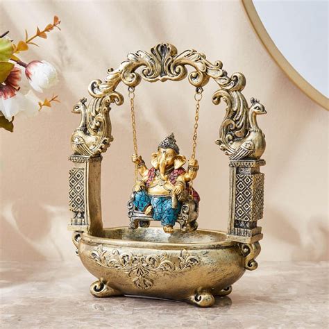 Buy Alpana Polyresin Ganesha on Swing Figurine from Home Centre at just ...