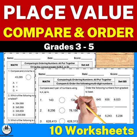 Image result for Ordering Numbers Worksheets 3rd Grade